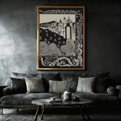Medieval Castle Framed Canvas Print