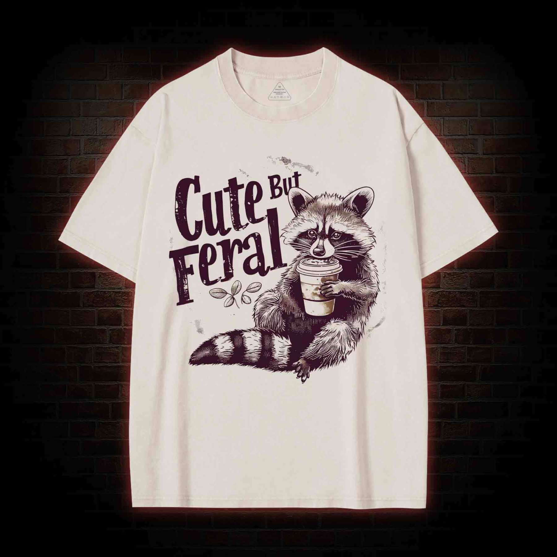 Cute But Feral Washed T-shirt