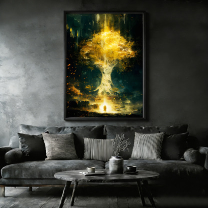 Grace of Gold Framed Canvas Print