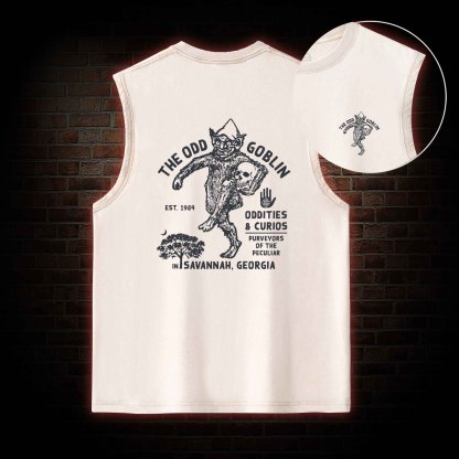 The Odd Goblin Back Print Washed Tank Top