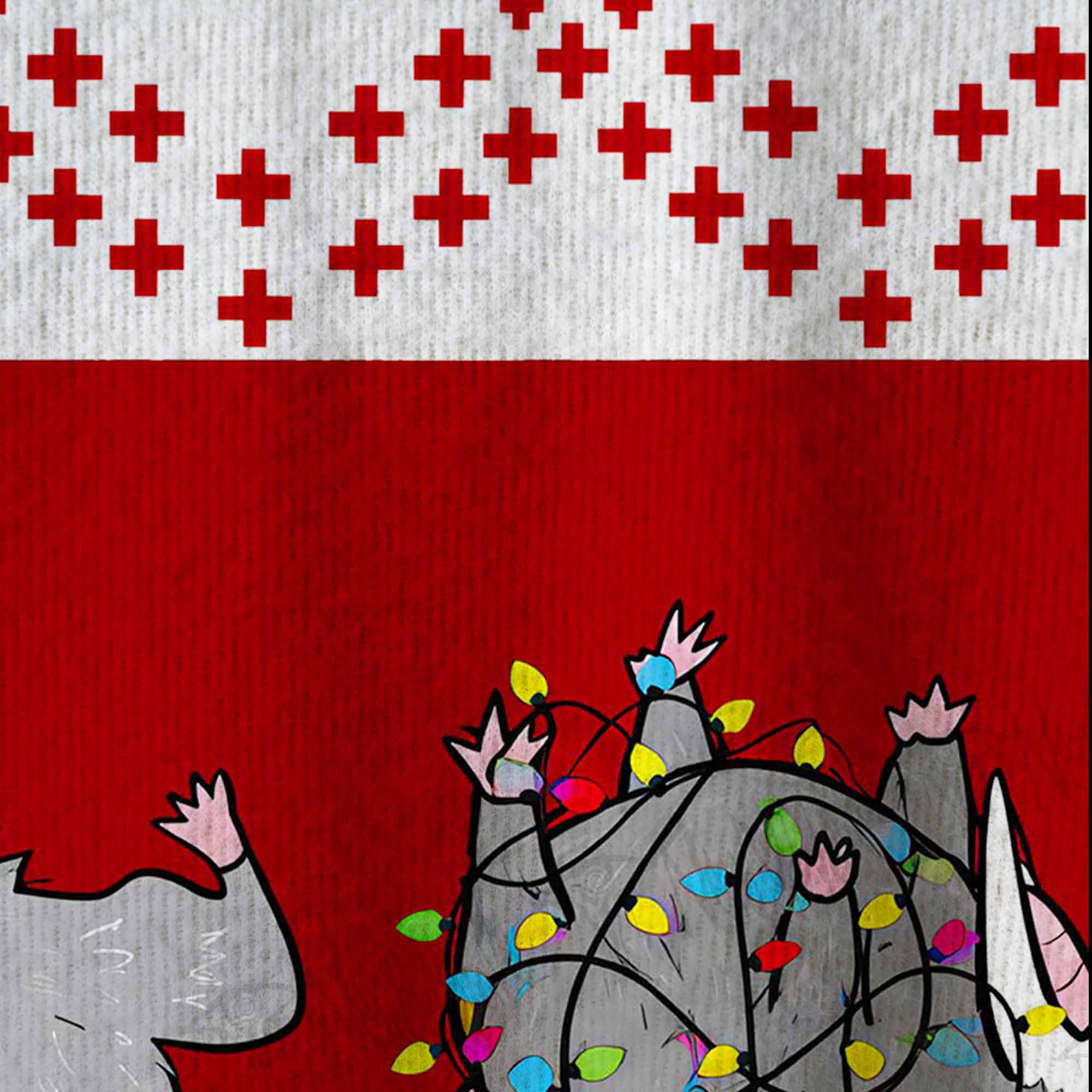 Overstimulated But Festive Ugly Sweatshirts