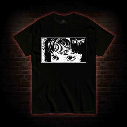 Creepy Girl Eyes, Spiral Horror Manga T-shirt