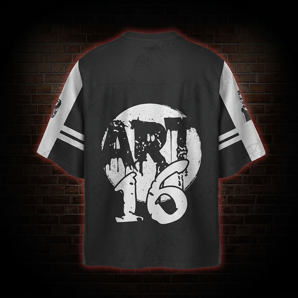 Vintage Warning Chaos Violence Bloodshed Oversized Jersey