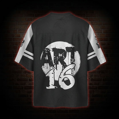 Vintage Warning Chaos Violence Bloodshed Oversized Jersey