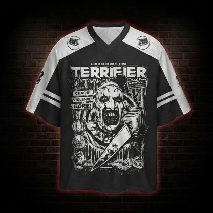 Vintage Warning Chaos Violence Bloodshed Oversized Jersey