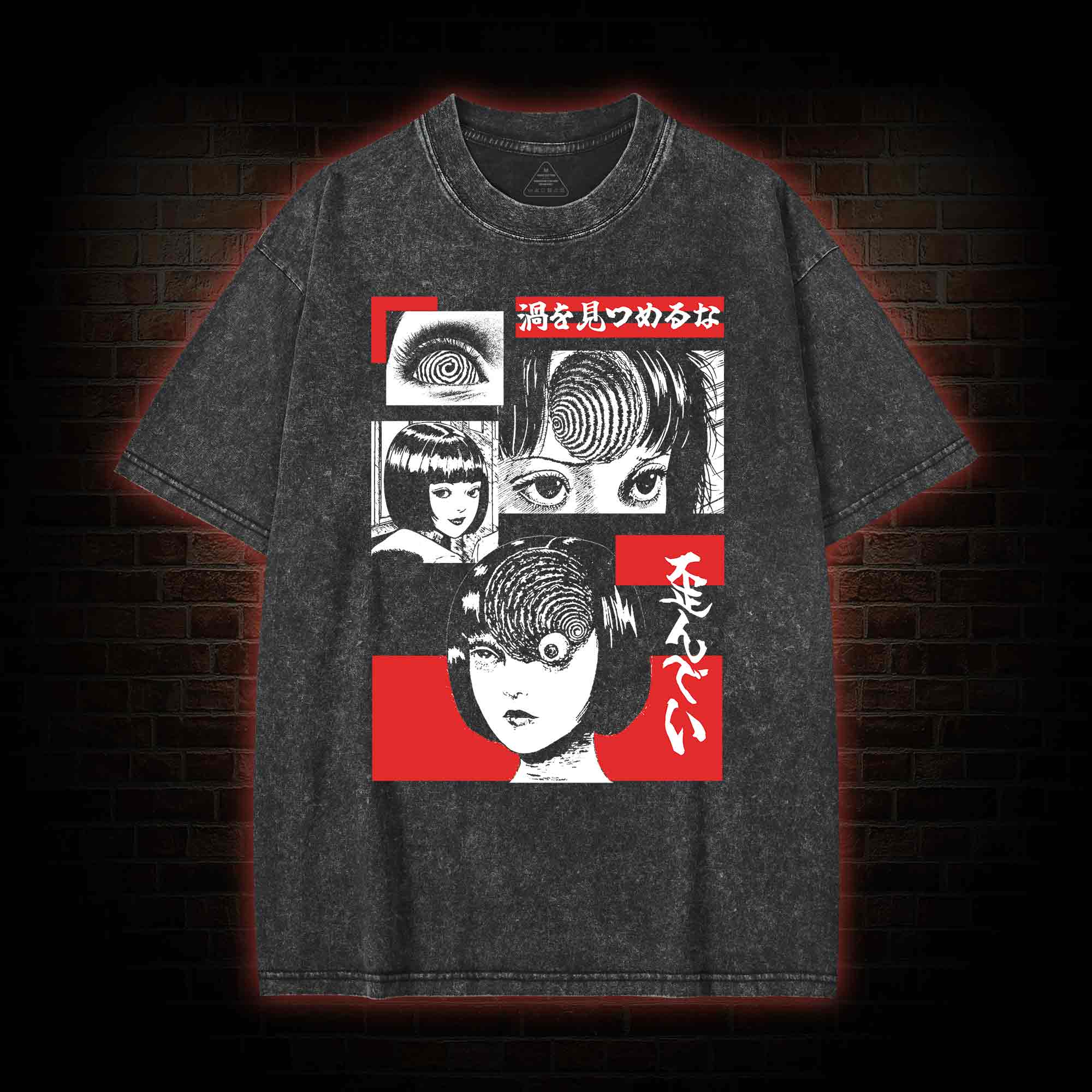 Horror Spiral Washed T-shirt