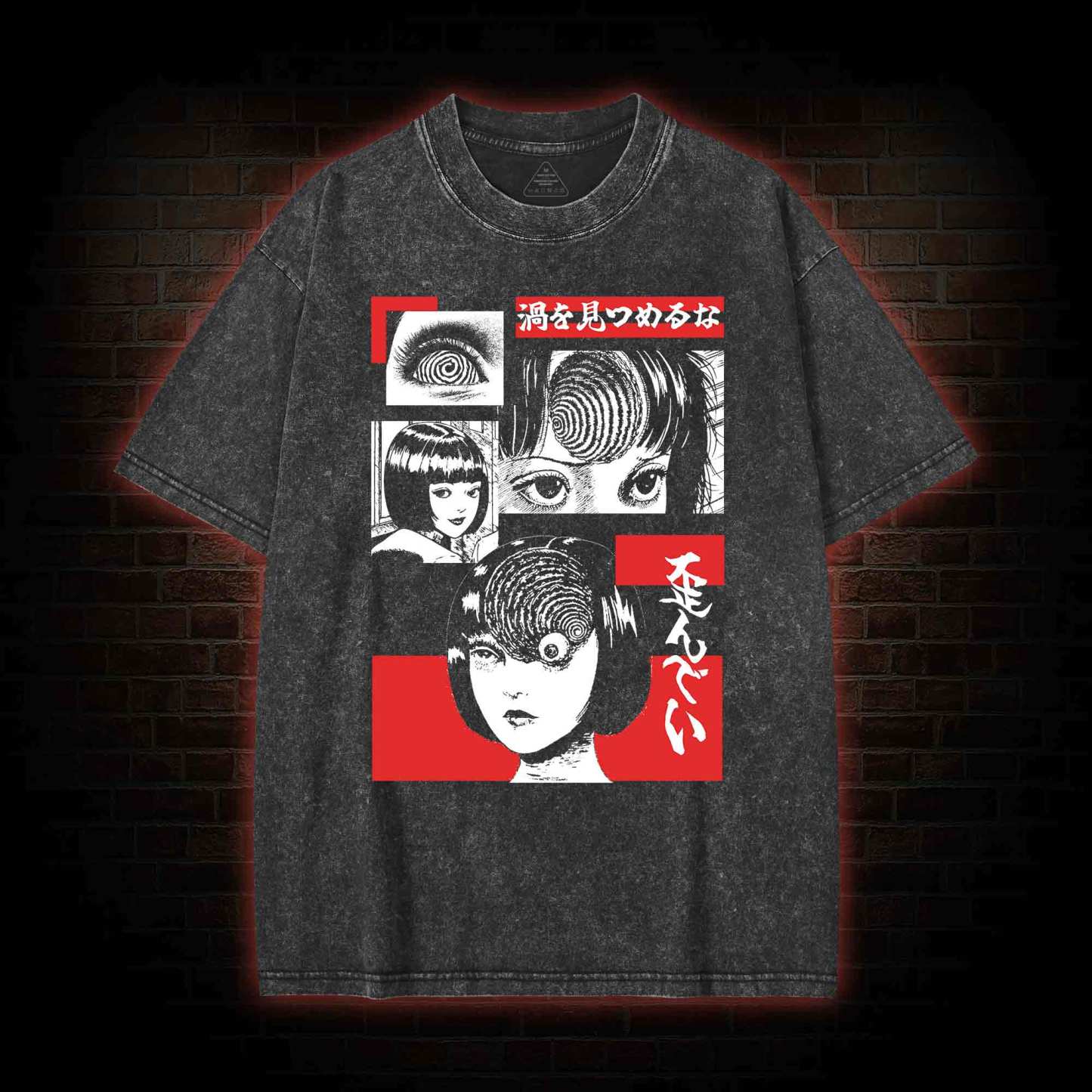 Horror Spiral Washed T-shirt