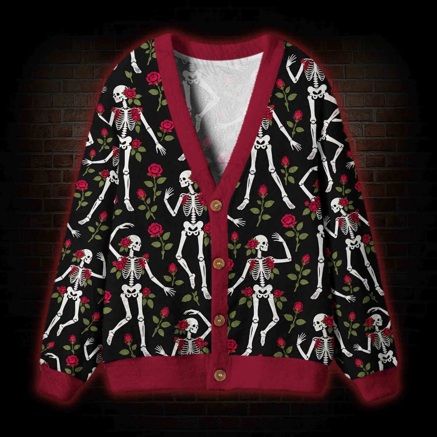 Moonlit Rabbit Garden Cardigan Sweater