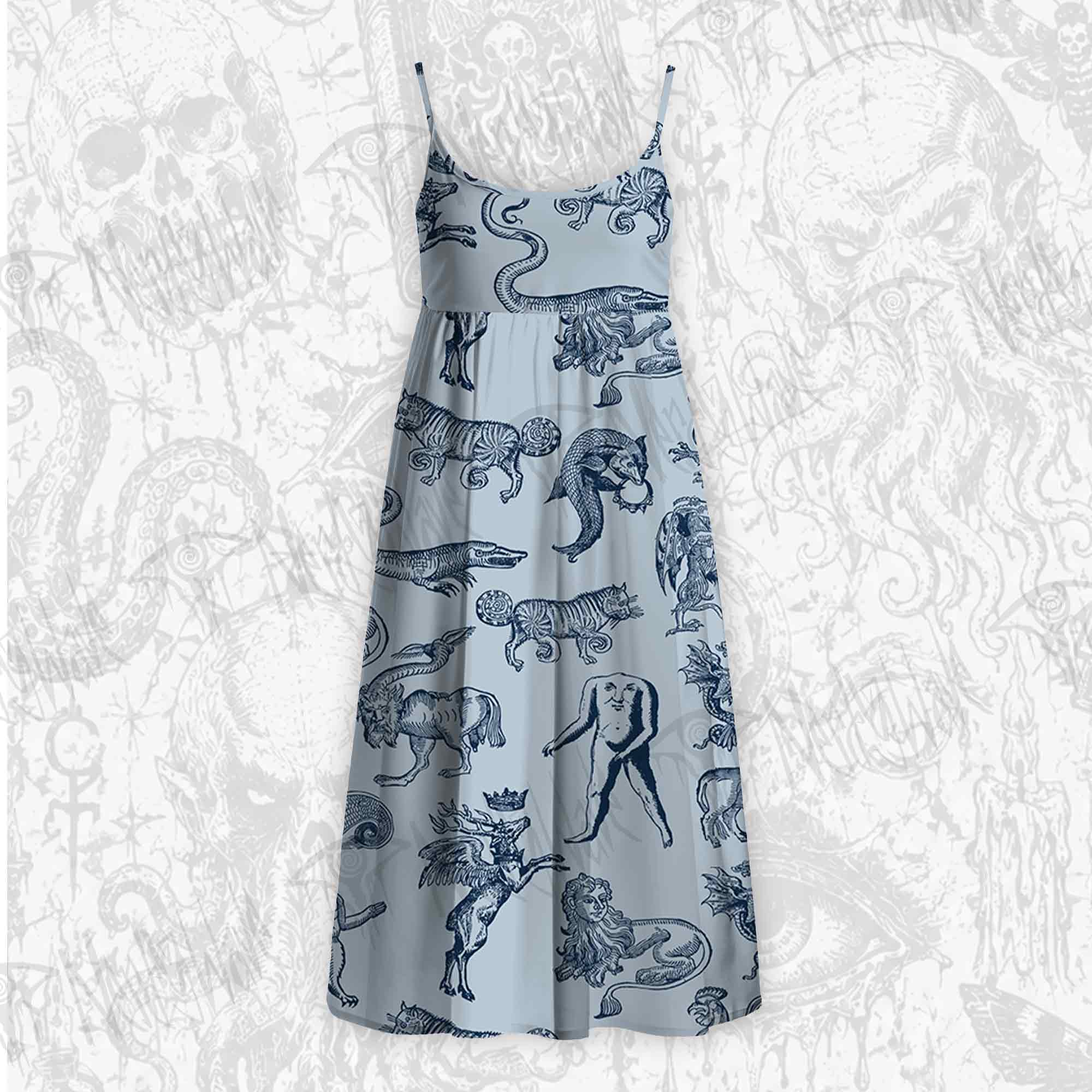 Medieval Monster Strap Midi Sundress