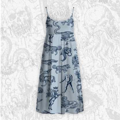 Medieval Monster Strap Midi Sundress