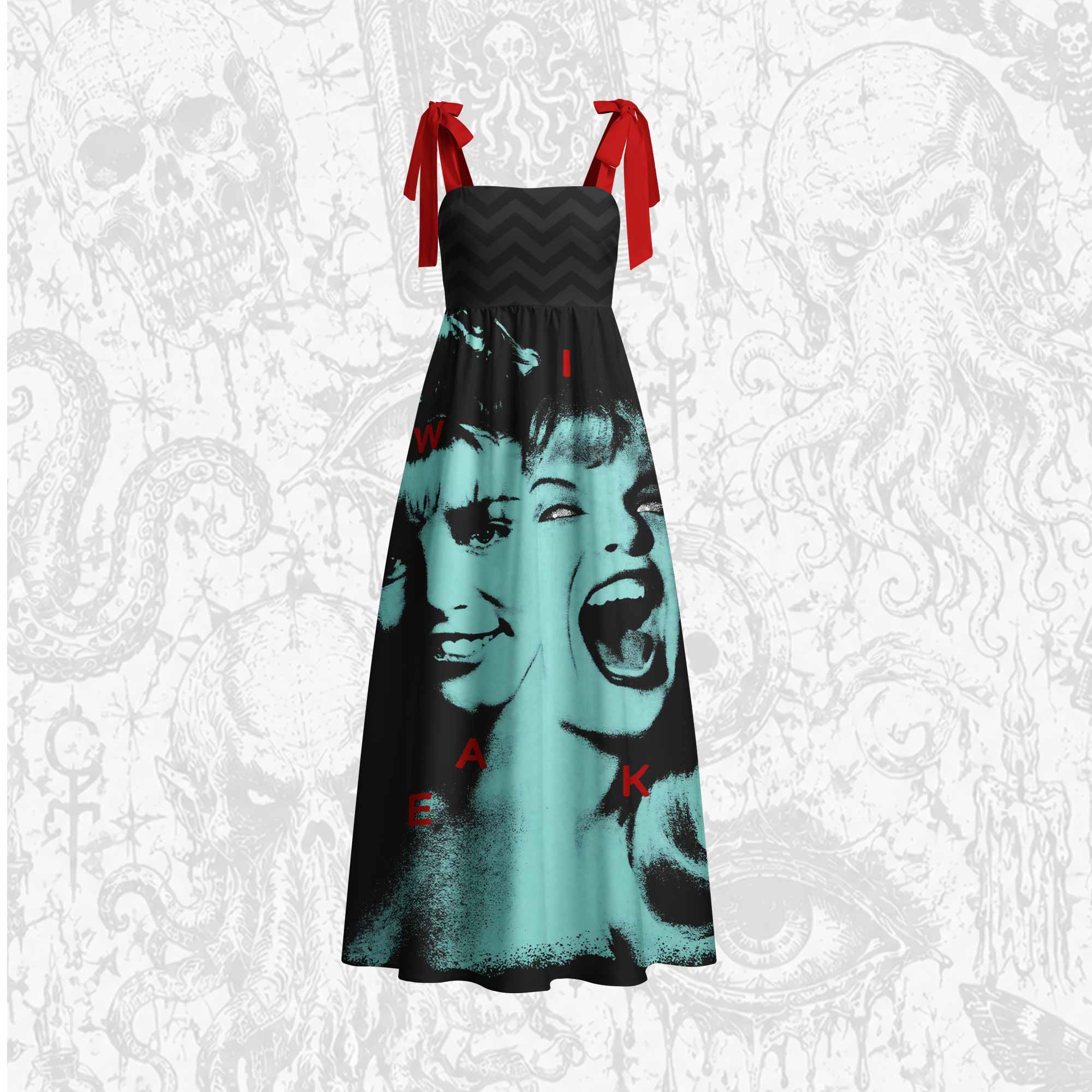 I am Awake Tie Shoulder Maxi Dress