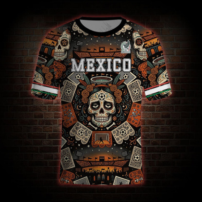 Personalized Mexico Sugar Skull Football Jersey