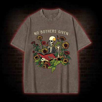 No Bothers Given Washed T-shirt