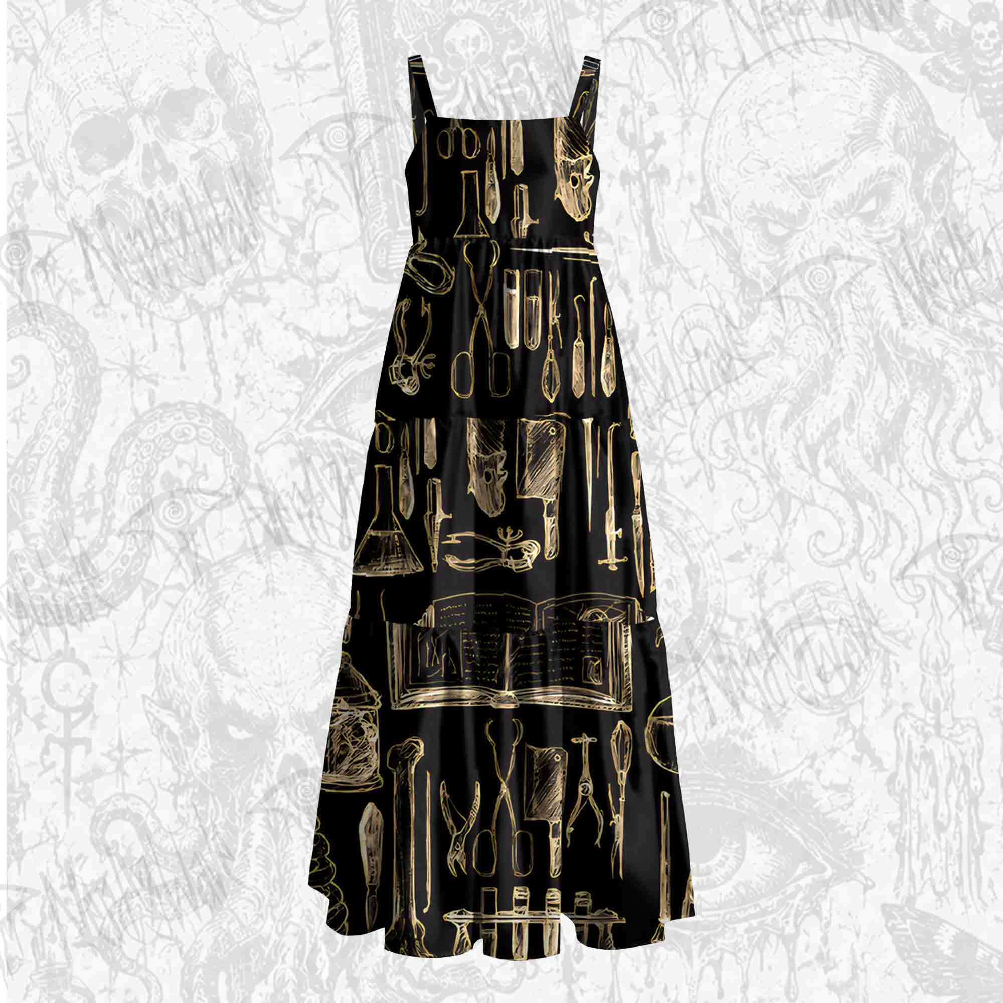 Medical Device Wide Straps Maxi Dress
