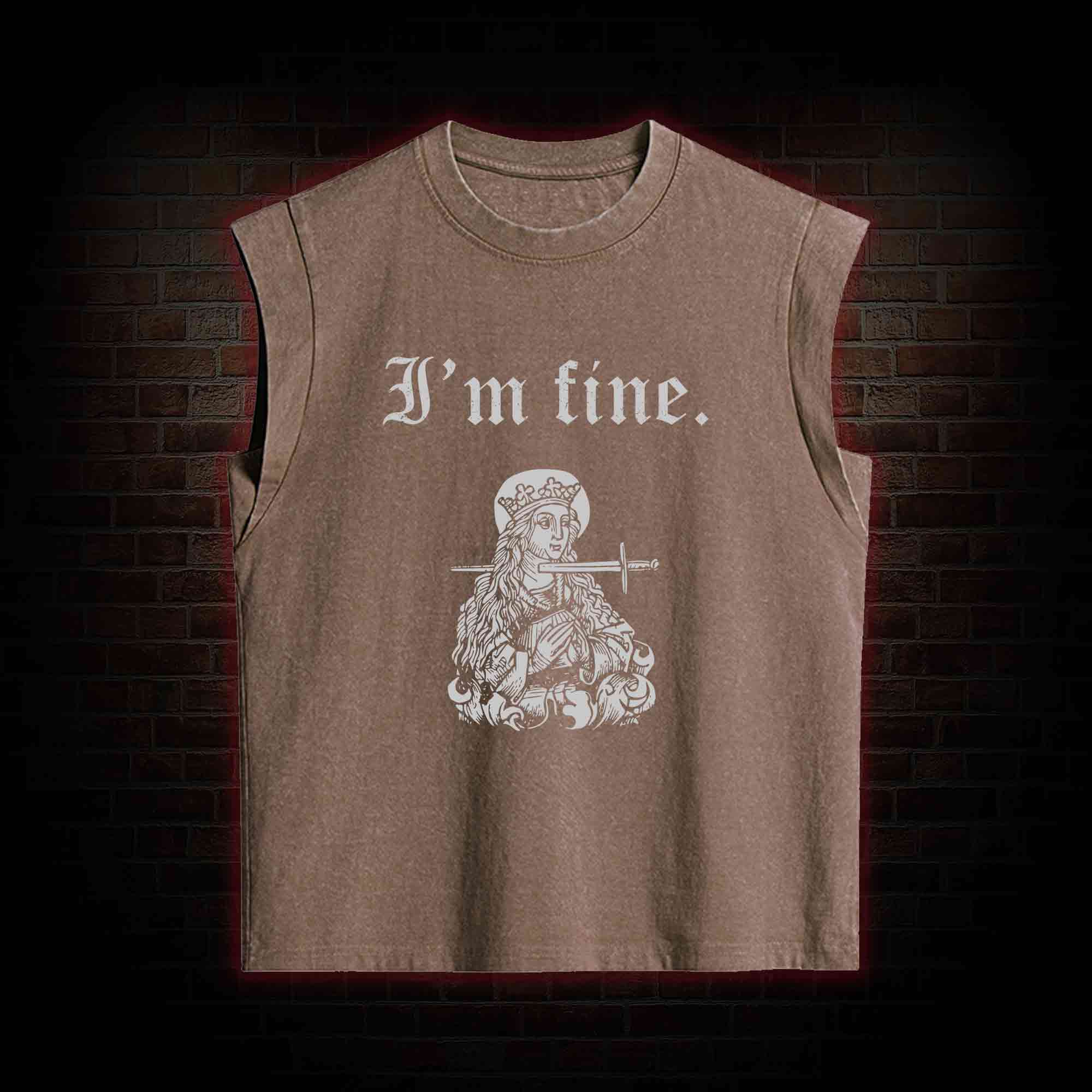 I'm Fine Women's Washed Tank Top