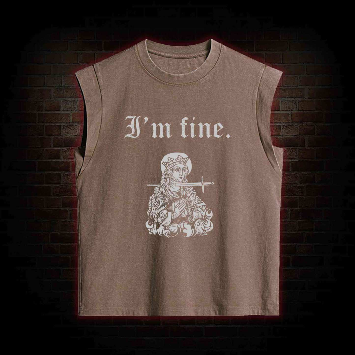 I'm Fine Women's Washed Tank Top