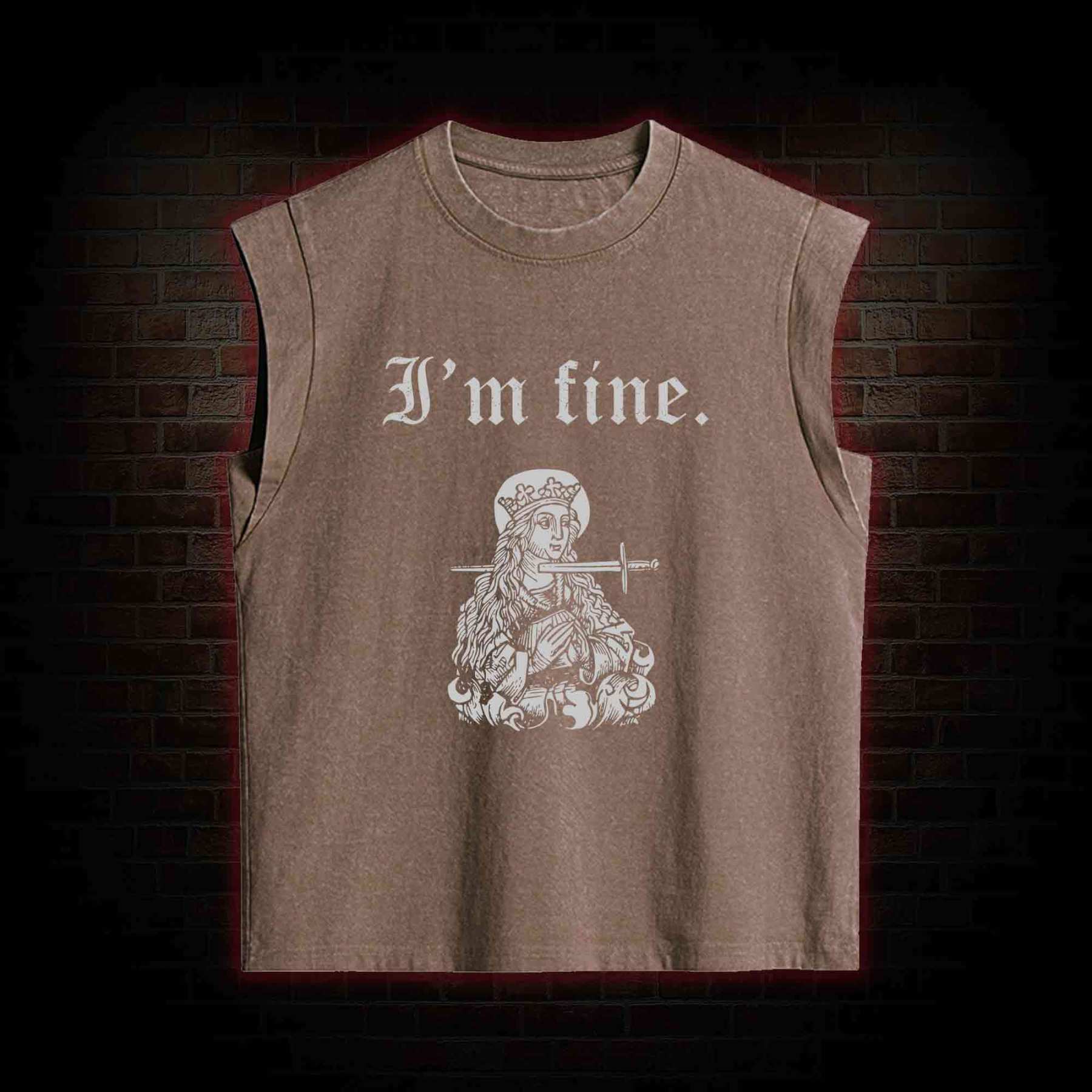 I'm Fine Women's Washed Tank Top