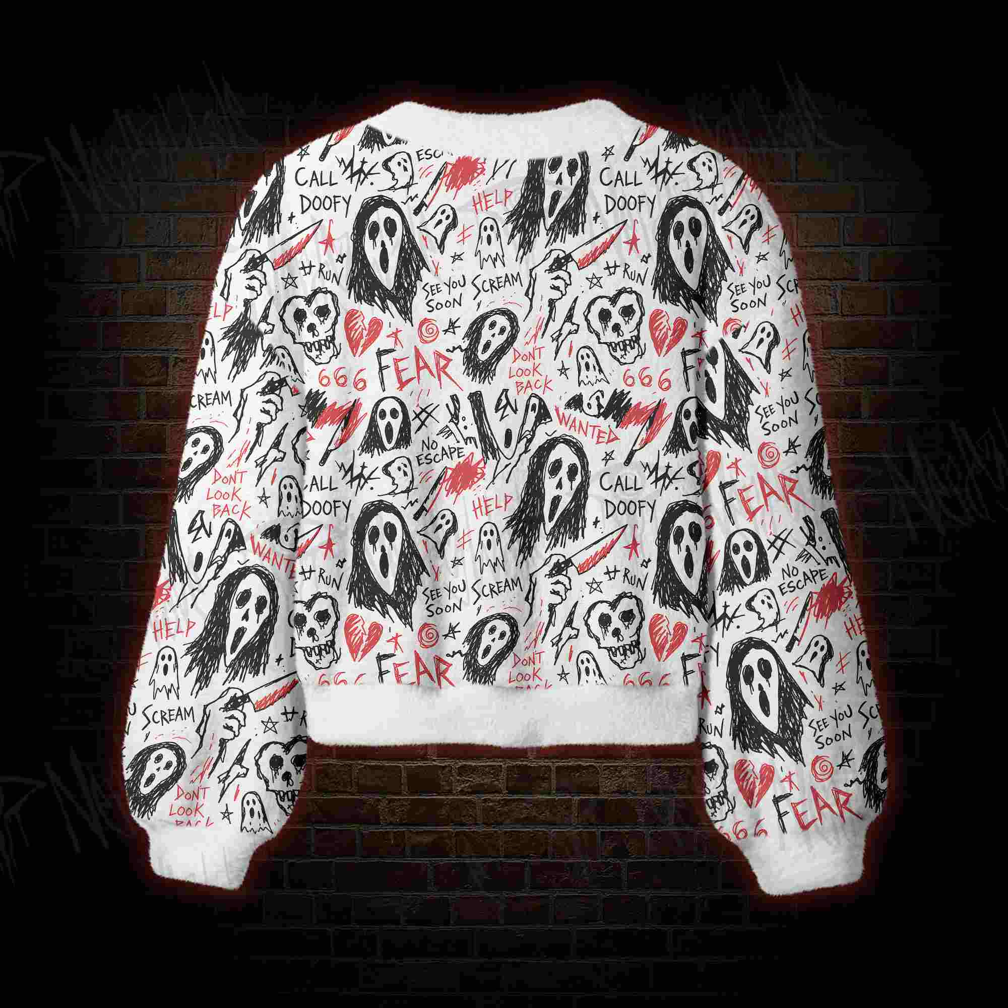 Doodle Scream Women's Cardigan Sweater