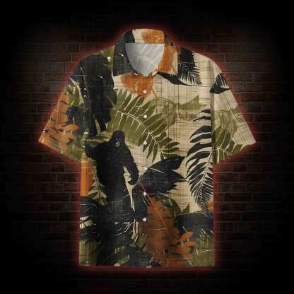 Bigfoot in The Forest Hawaiian Shirt