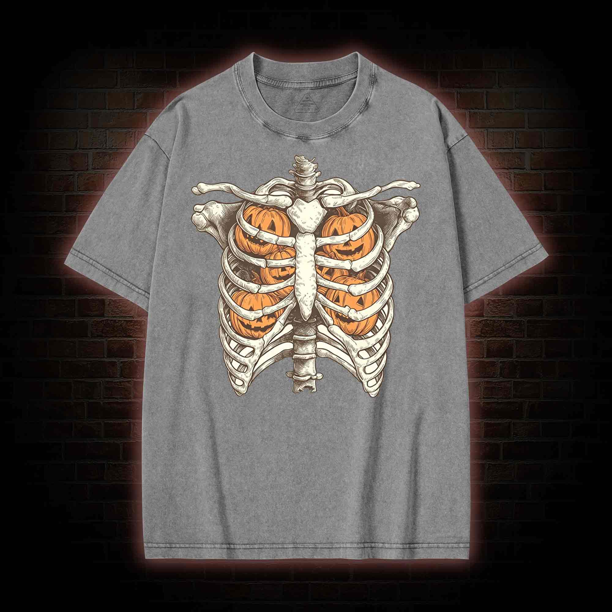 Halloween Retro Ghost Washed T-shirt