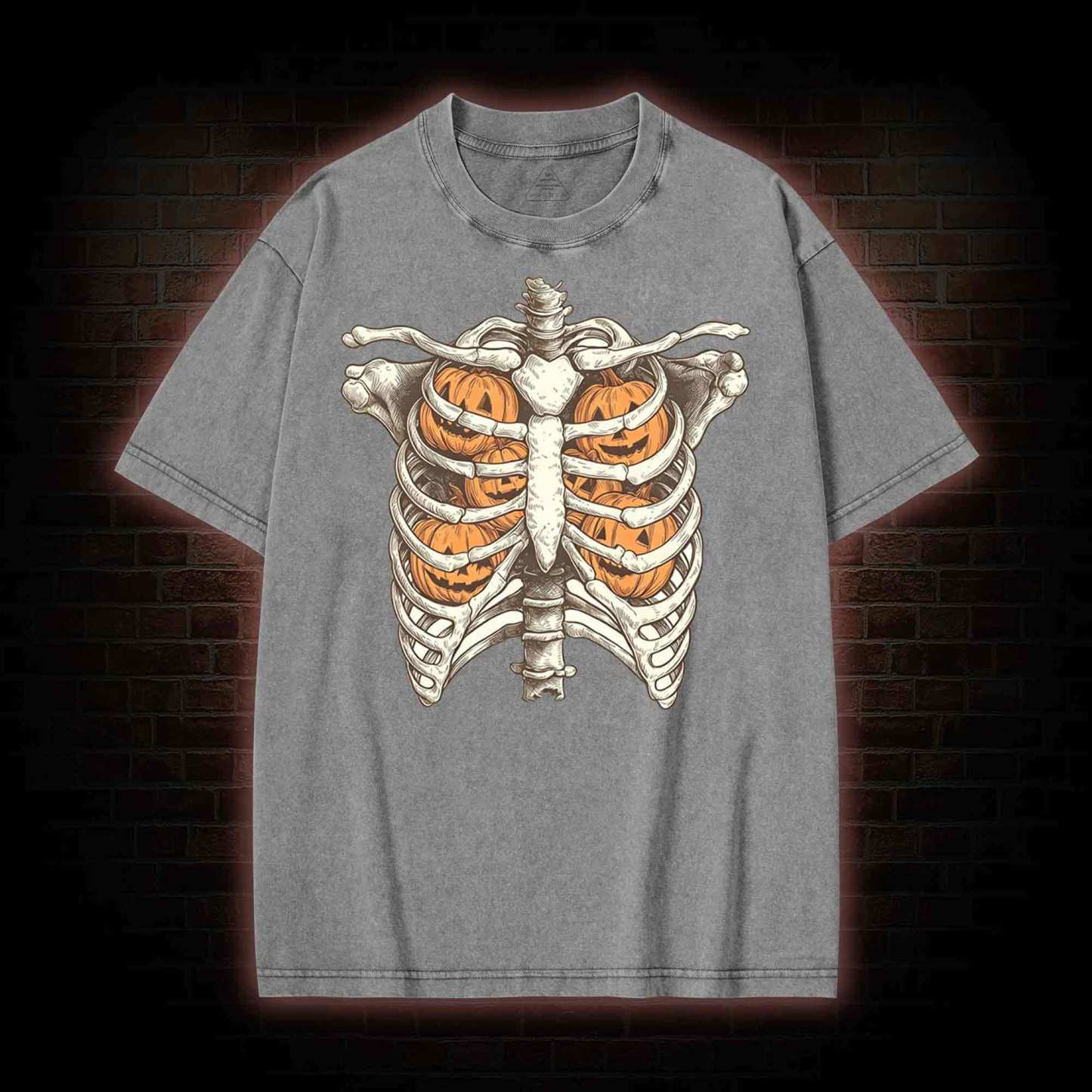 Halloween Retro Ghost Washed T-shirt