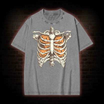 Halloween Retro Ghost Washed T-shirt