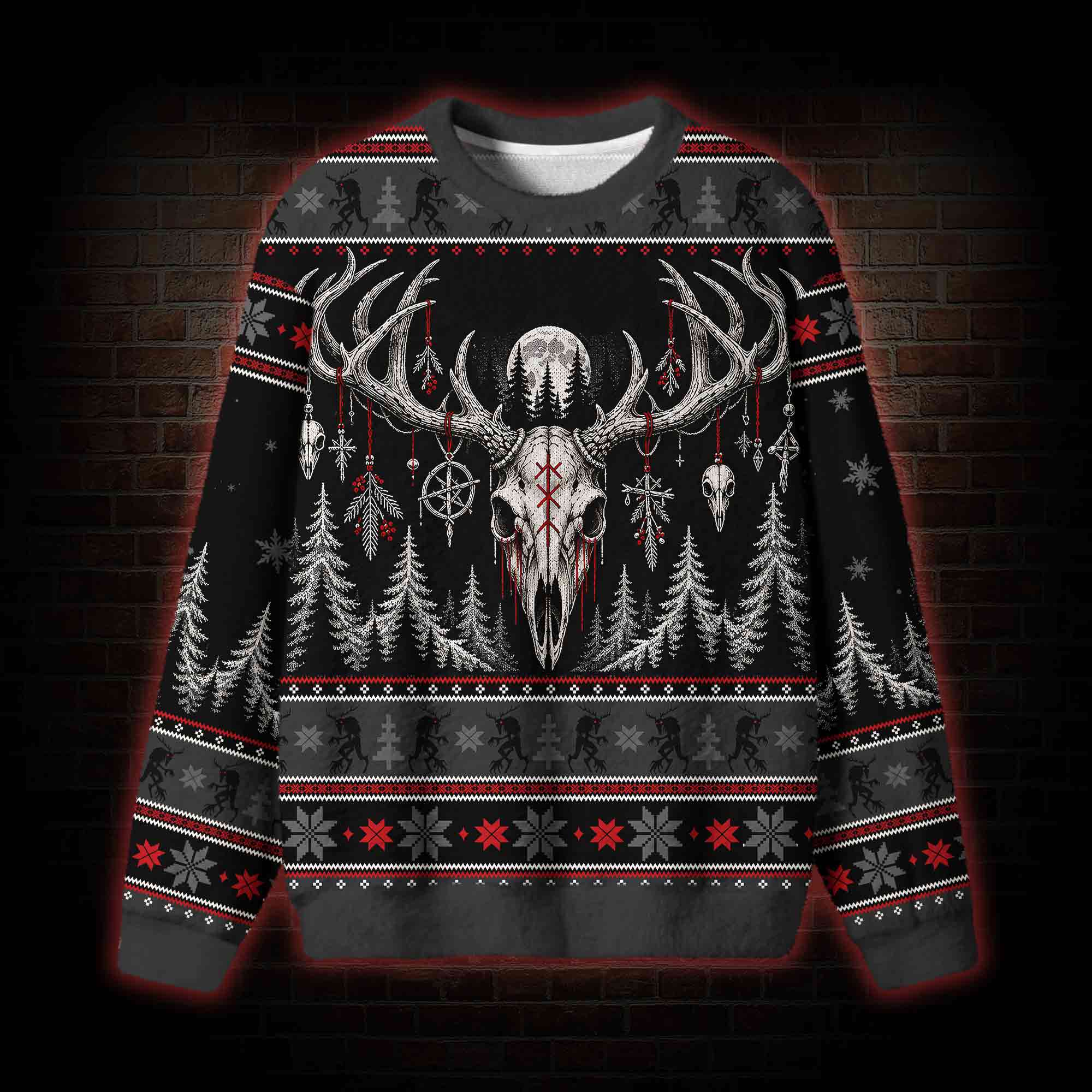 Gothic Wendigo Forest Ugly Sweatshirts