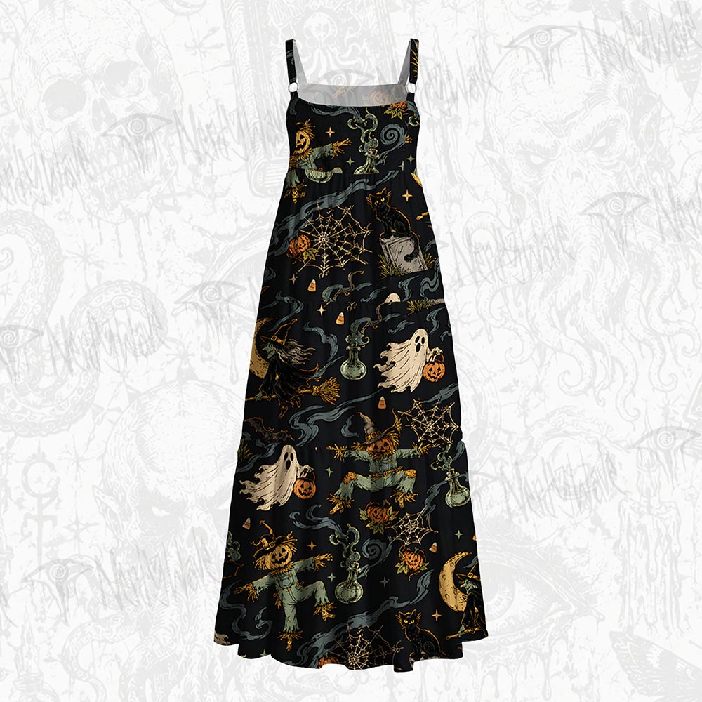 Actually A Scarecrow Wide Straps Maxi Dress