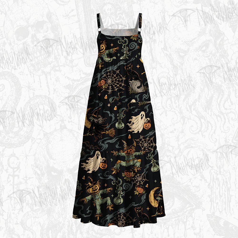 Actually A Scarecrow Wide Straps Maxi Dress