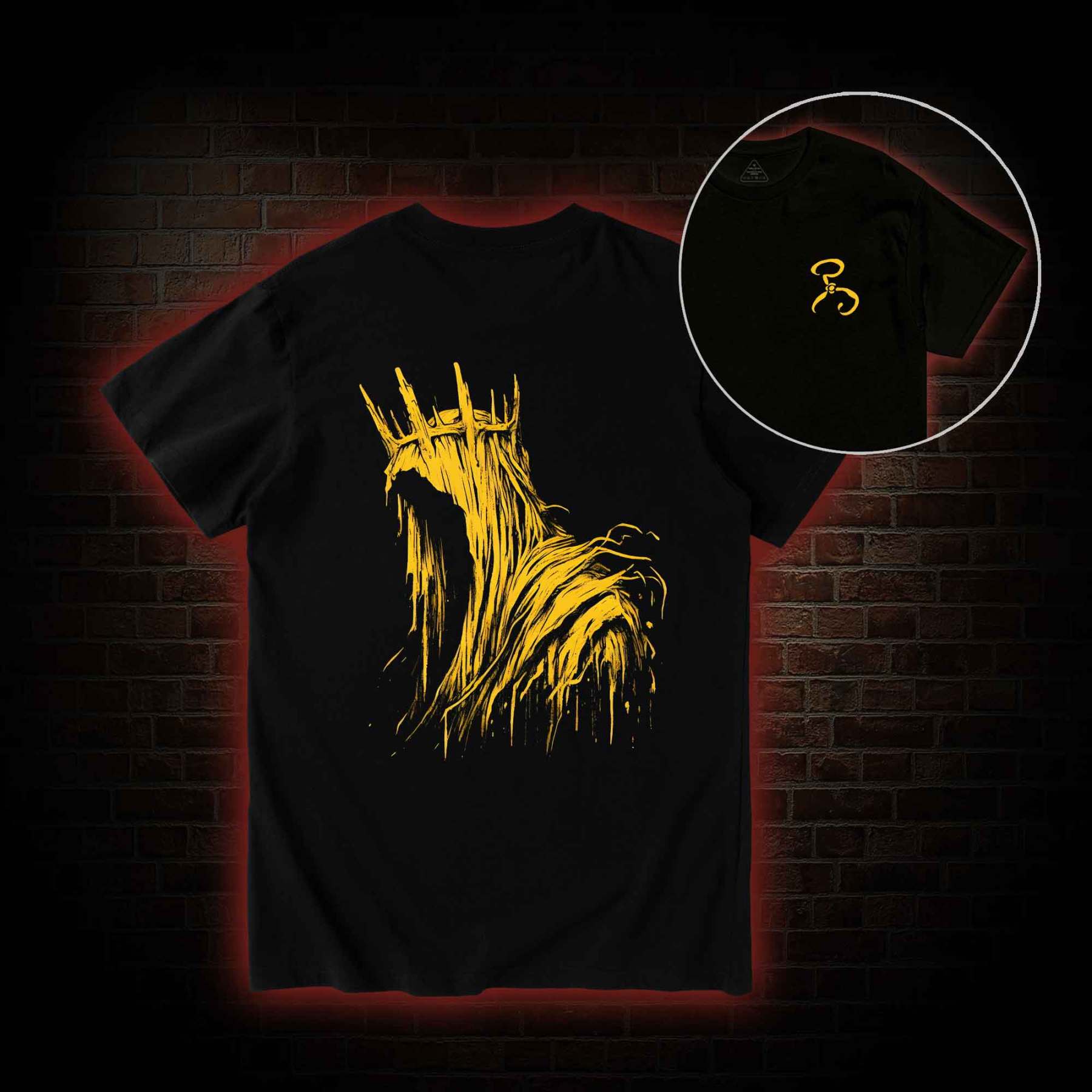 The King in Yellow Cthulhu Back Print T-Shirt