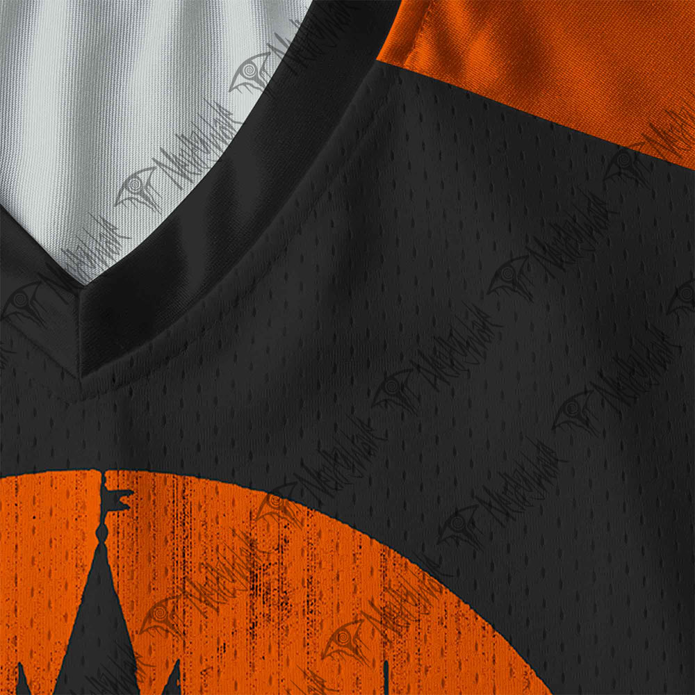 Pumpkin Man V-Neck Long Sleeve Jersey