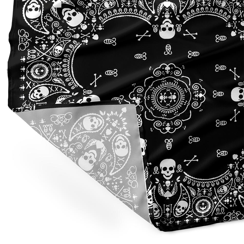 Skull Paisley Square Scarf