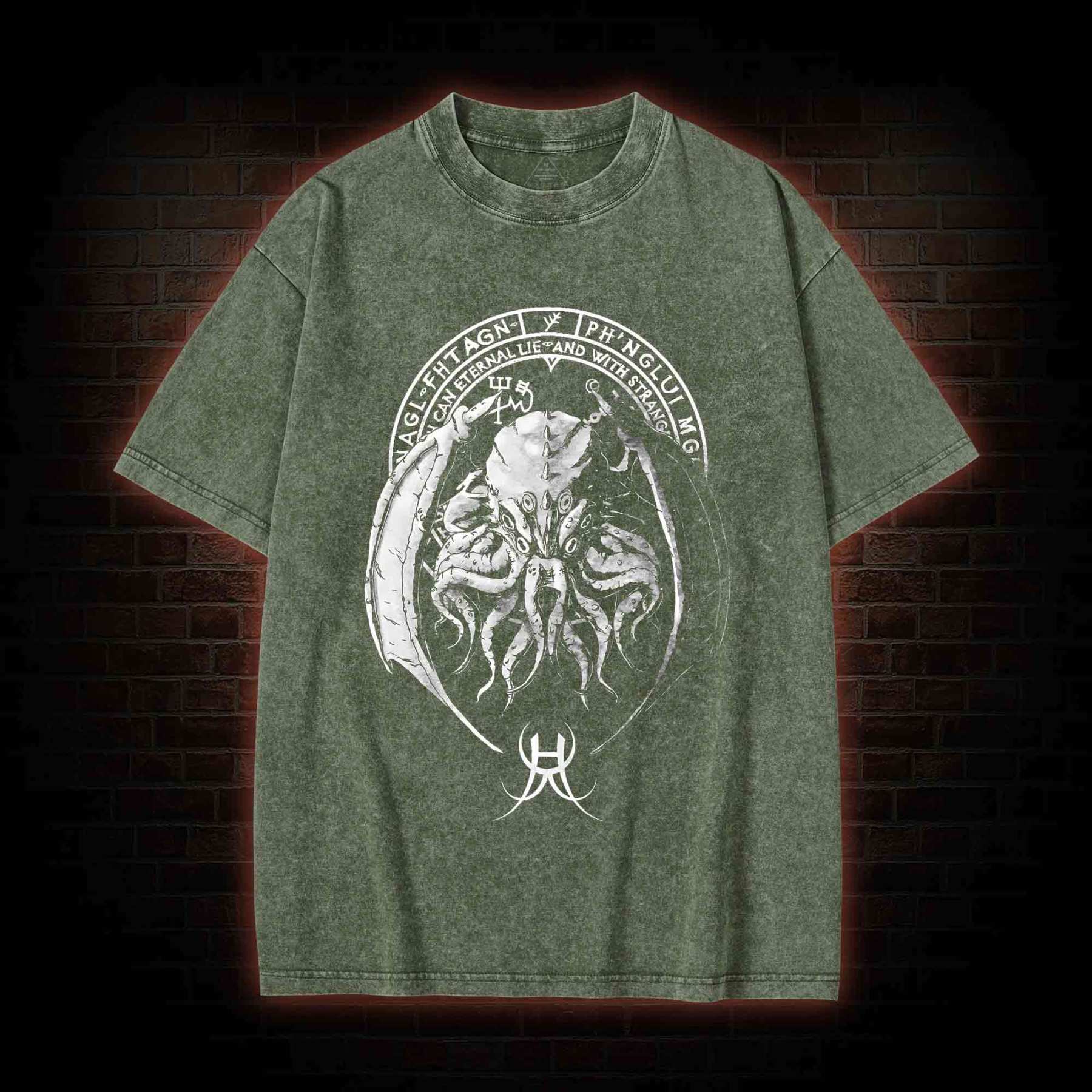 Lord of Madness Cthulhu Washed T-shirt