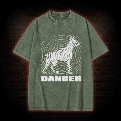 Danger Sign Washed T-shirt