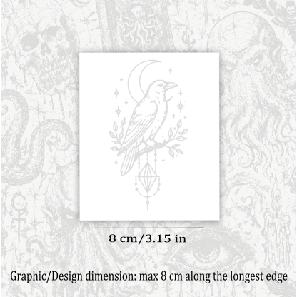 Night Raven Temporary Tattoo