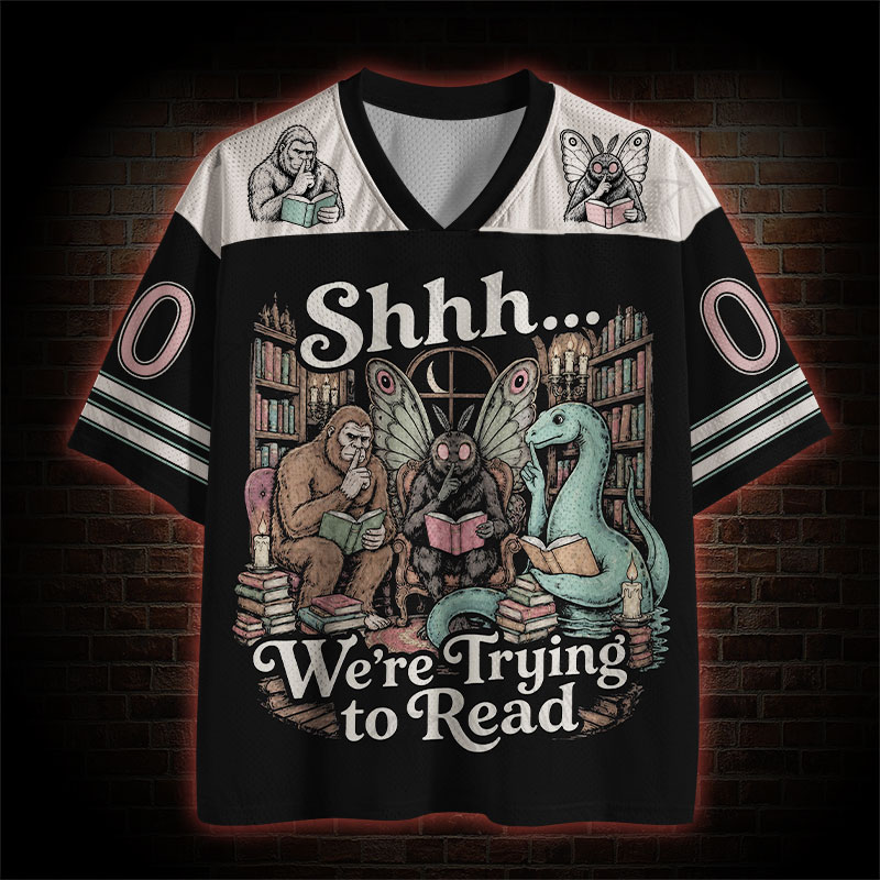 We're Trying to Read Mesh Jersey