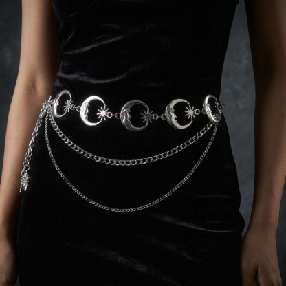 Gothic Moon Sun Chain Belt