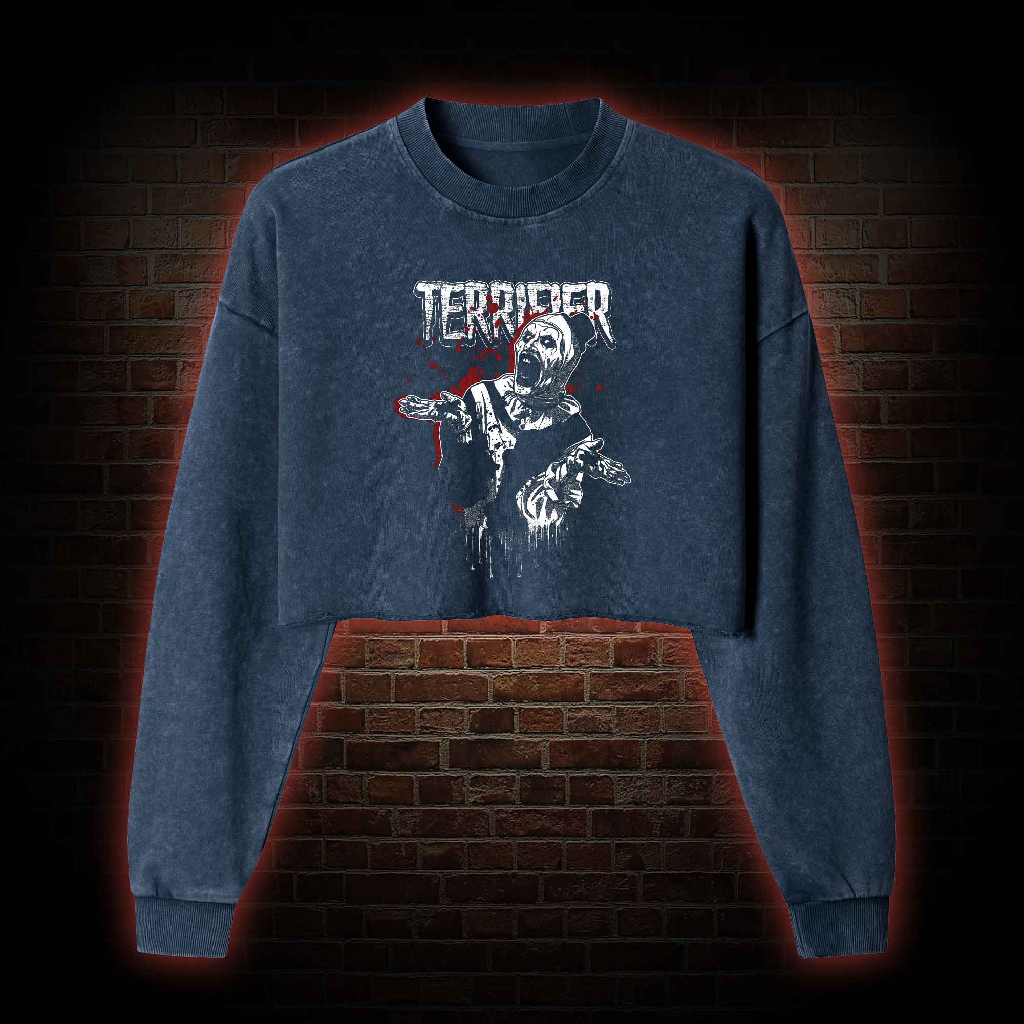 Art 16 Washed Cropped Sweatshirts