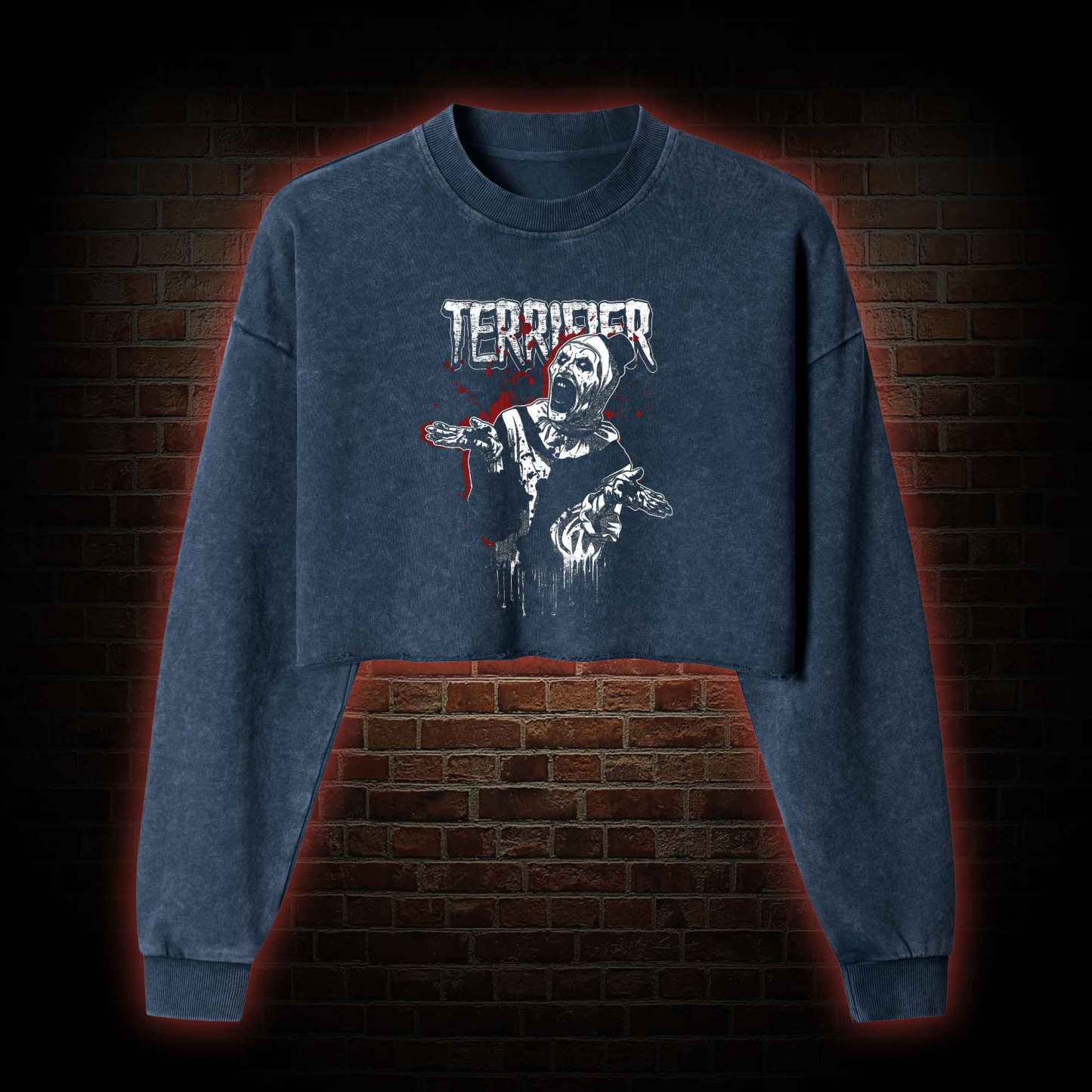 Art 16 Washed Cropped Sweatshirts