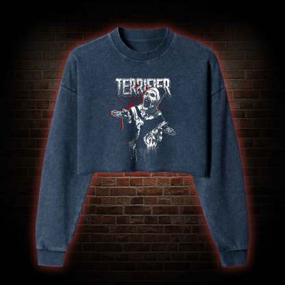 Art 16 Washed Cropped Sweatshirts