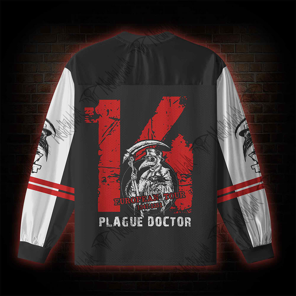 Plague Doctor V-Neck Long Sleeve Jersey