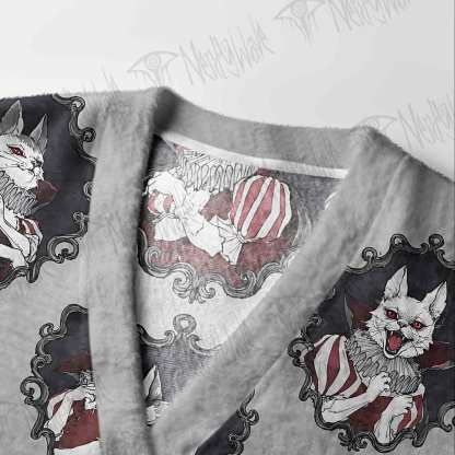 Vampire Cat Portraits Cardigan Sweater