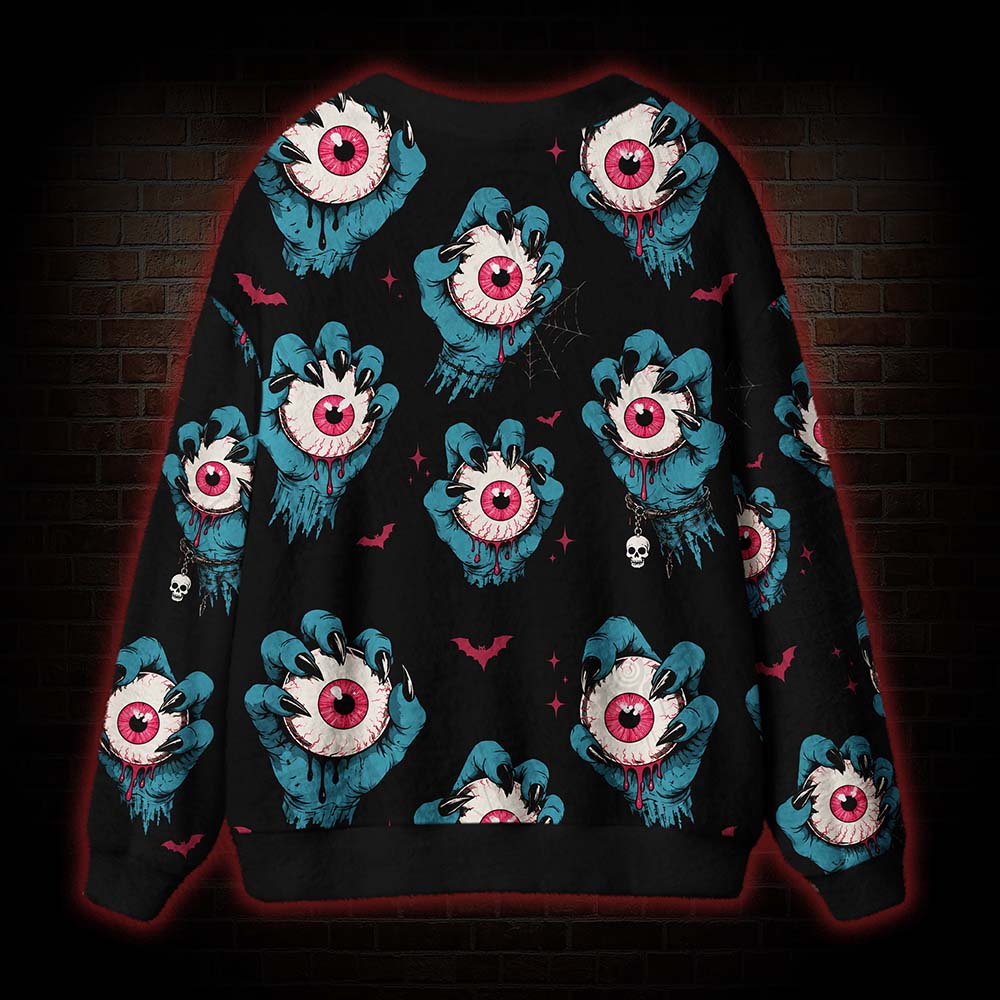 Clawed Eyeballs Cardigan Sweater
