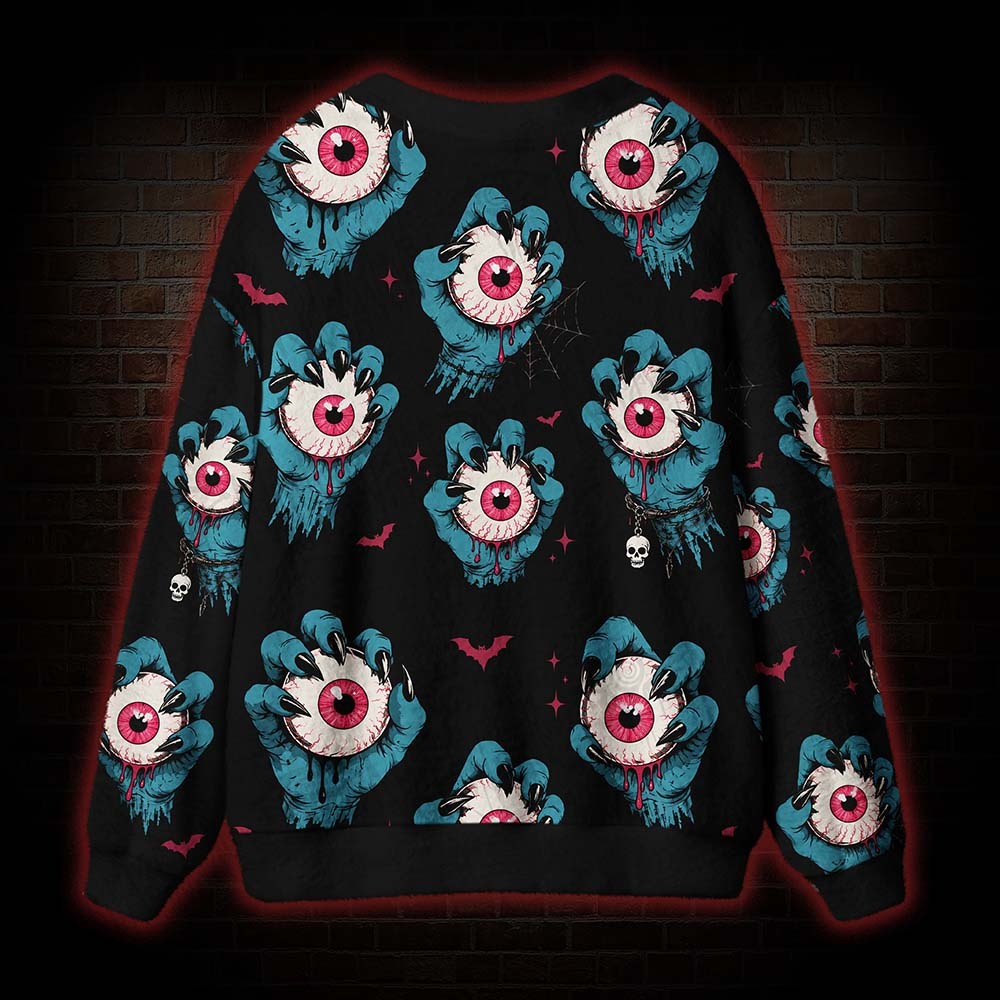 Clawed Eyeballs Cardigan Sweater