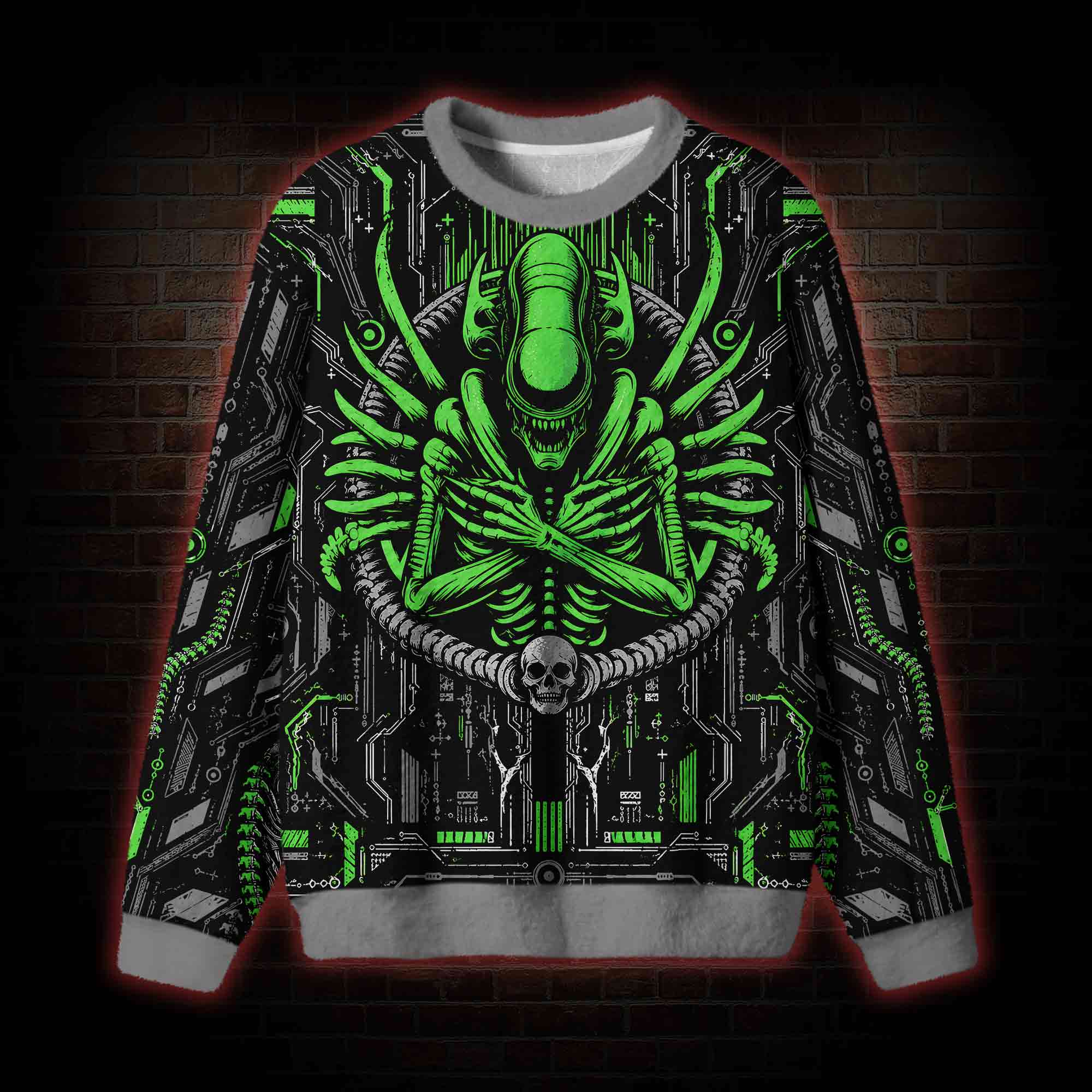 Cyber Alien Rebirth Ugly Sweatshirts