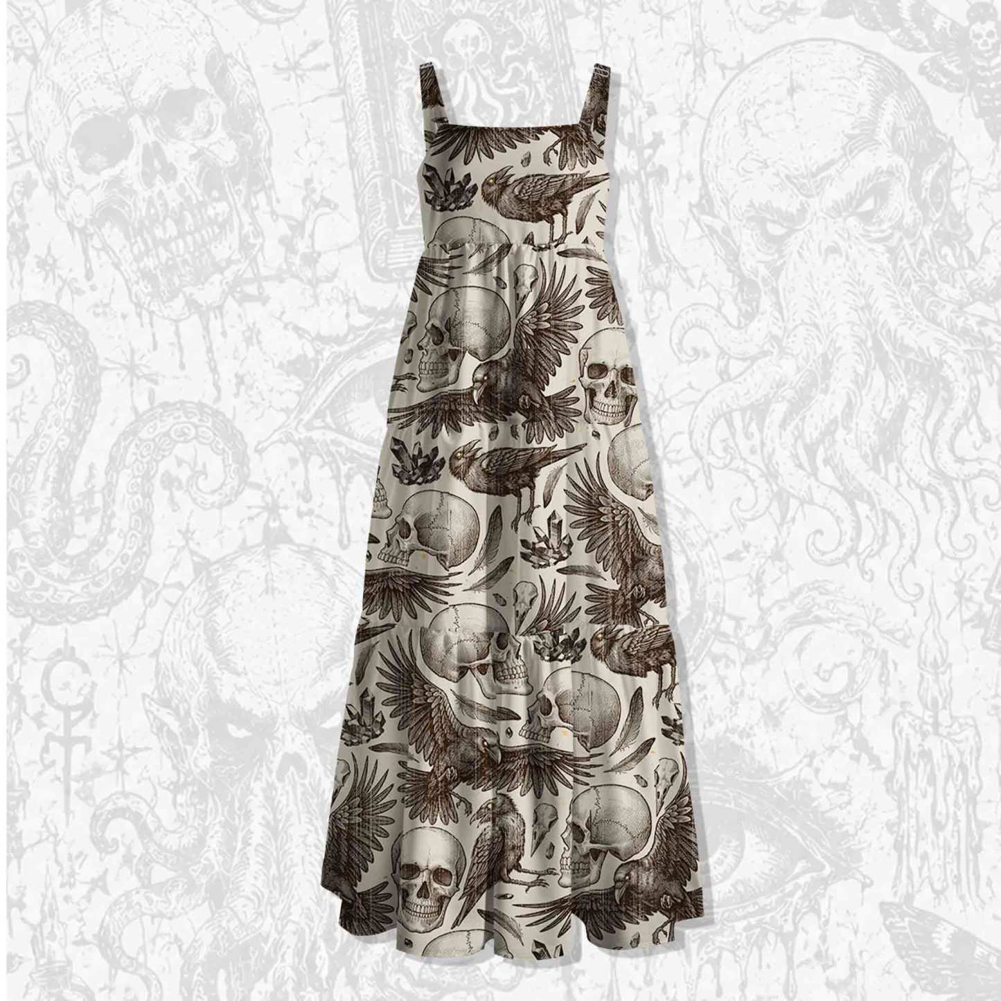 The Ravens Wide Straps Maxi Dress