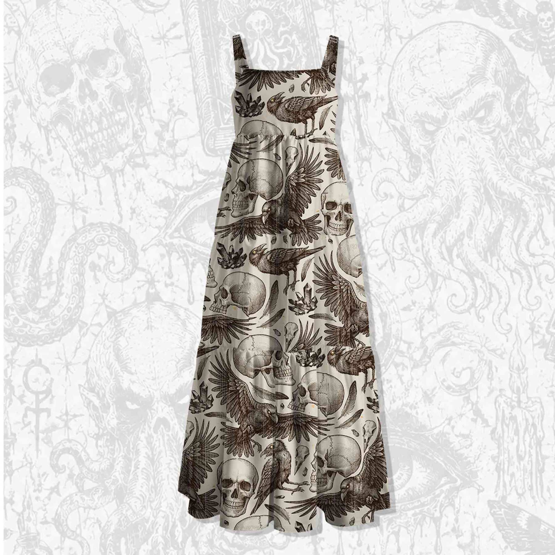 The Ravens Wide Straps Maxi Dress