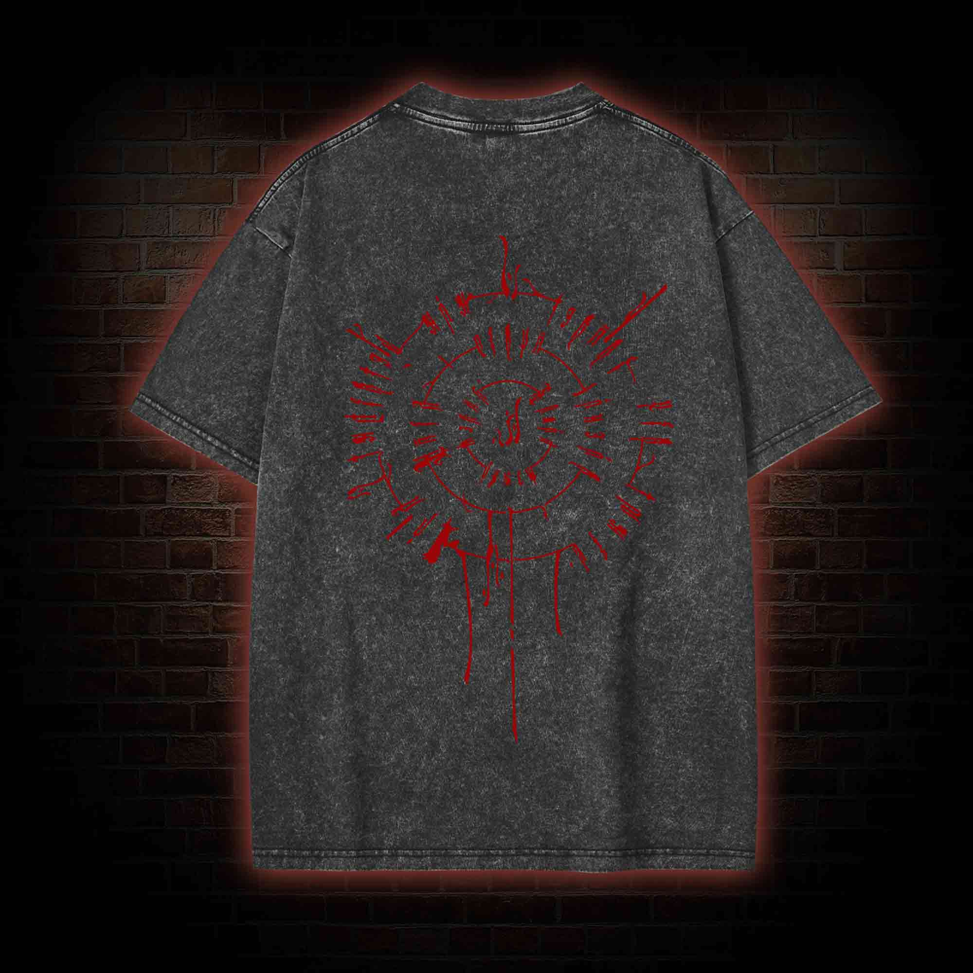 Bloodless Vintage Back Print Washed T-shirt