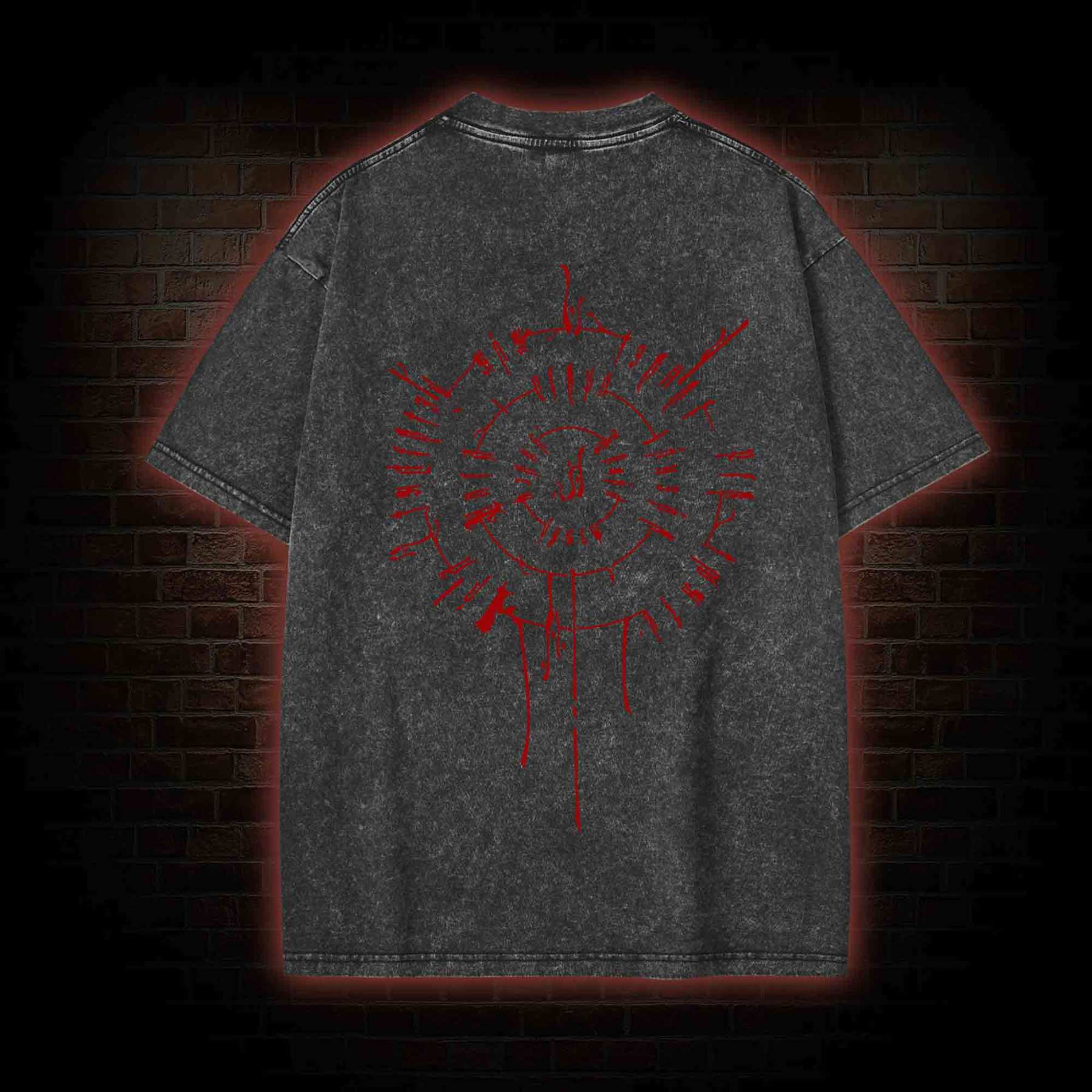 Bloodless Vintage Back Print Washed T-shirt