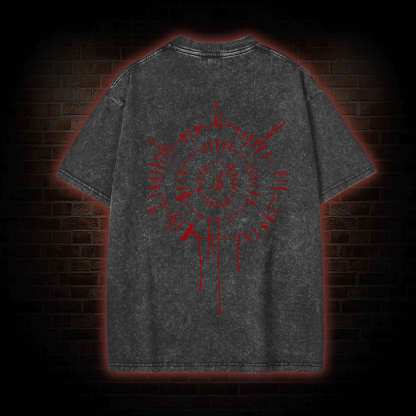 Bloodless Vintage Back Print Washed T-shirt